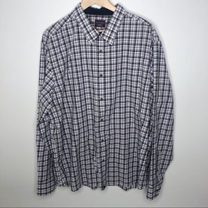 Untuckit Plaid Cecio Long Sleeve Shirt Botton XXXL